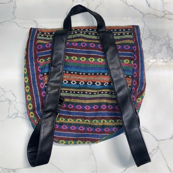 Multicoloured women’s backpack - Picture 4 of 11